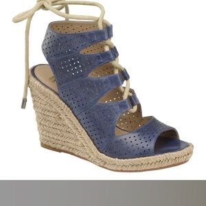 Johnston & Murphy Mandy Perfed Ghillie Espadrille Wedge, Women’s‎ Size 6, EUC